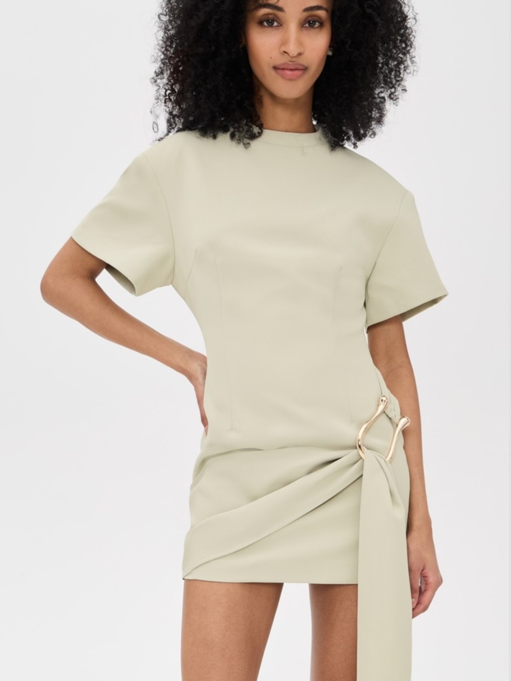 Lioness Martini Mini Dress in Matcha Tie Detail Waist XS NWT